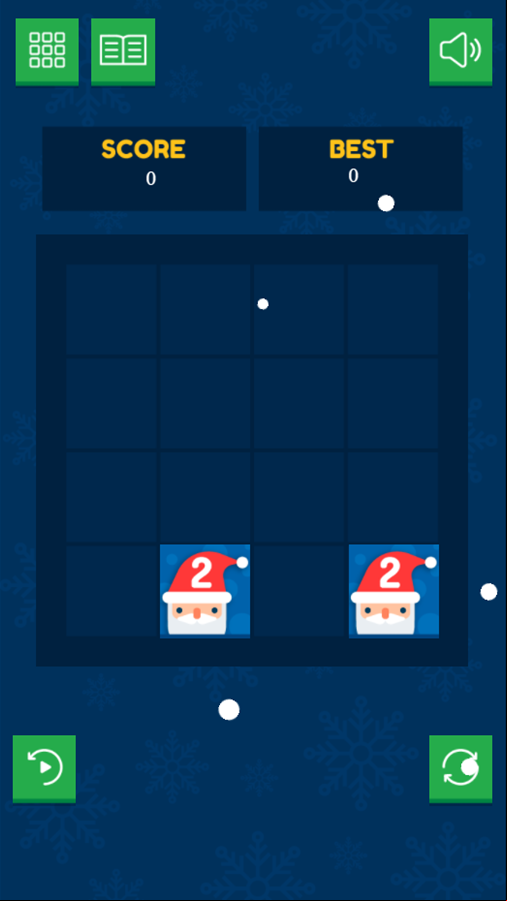 2048 Christmas Game Screenshot.