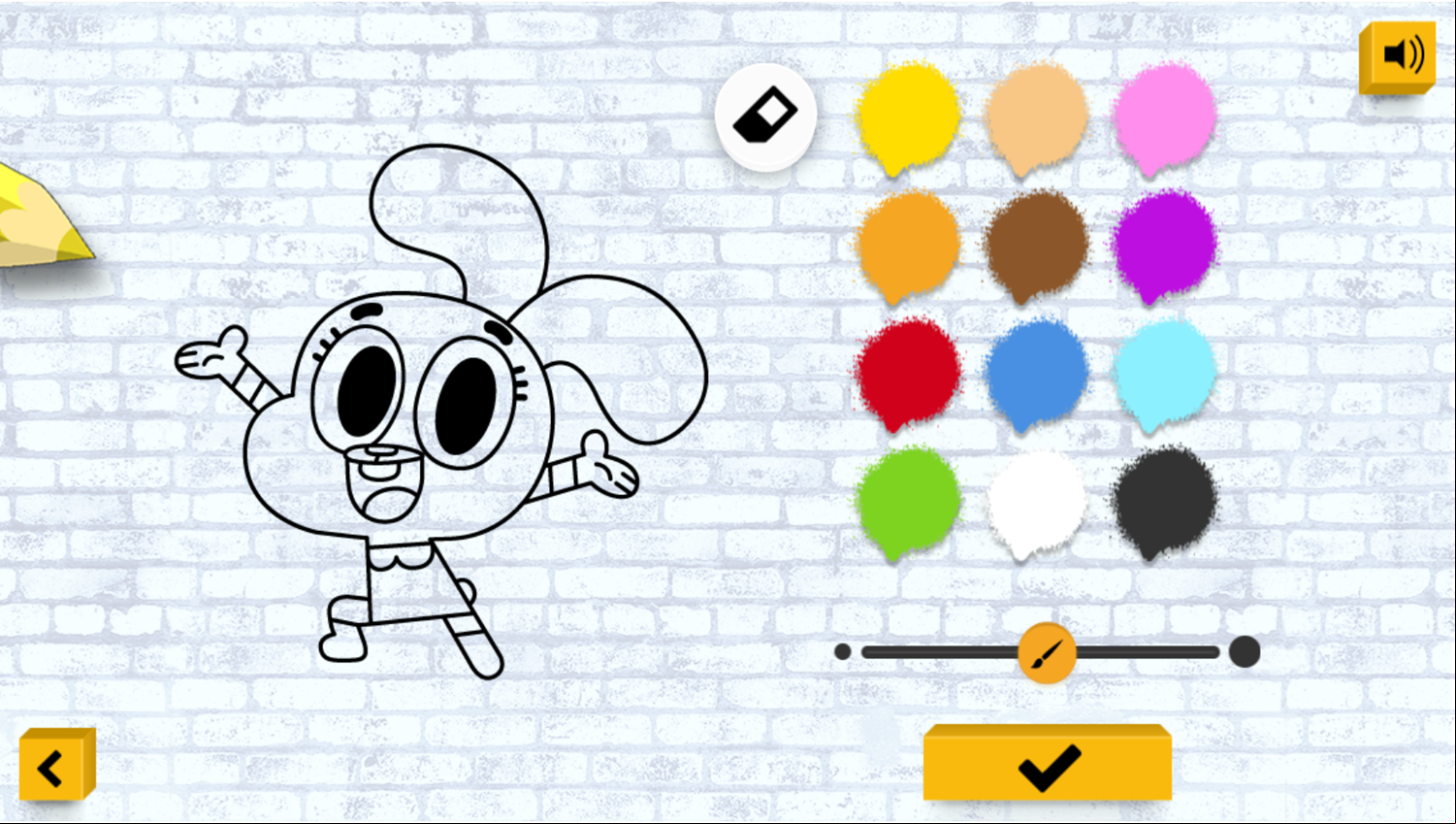 Amazing World of Gumball Color In Game Coloring Start Screenshot.