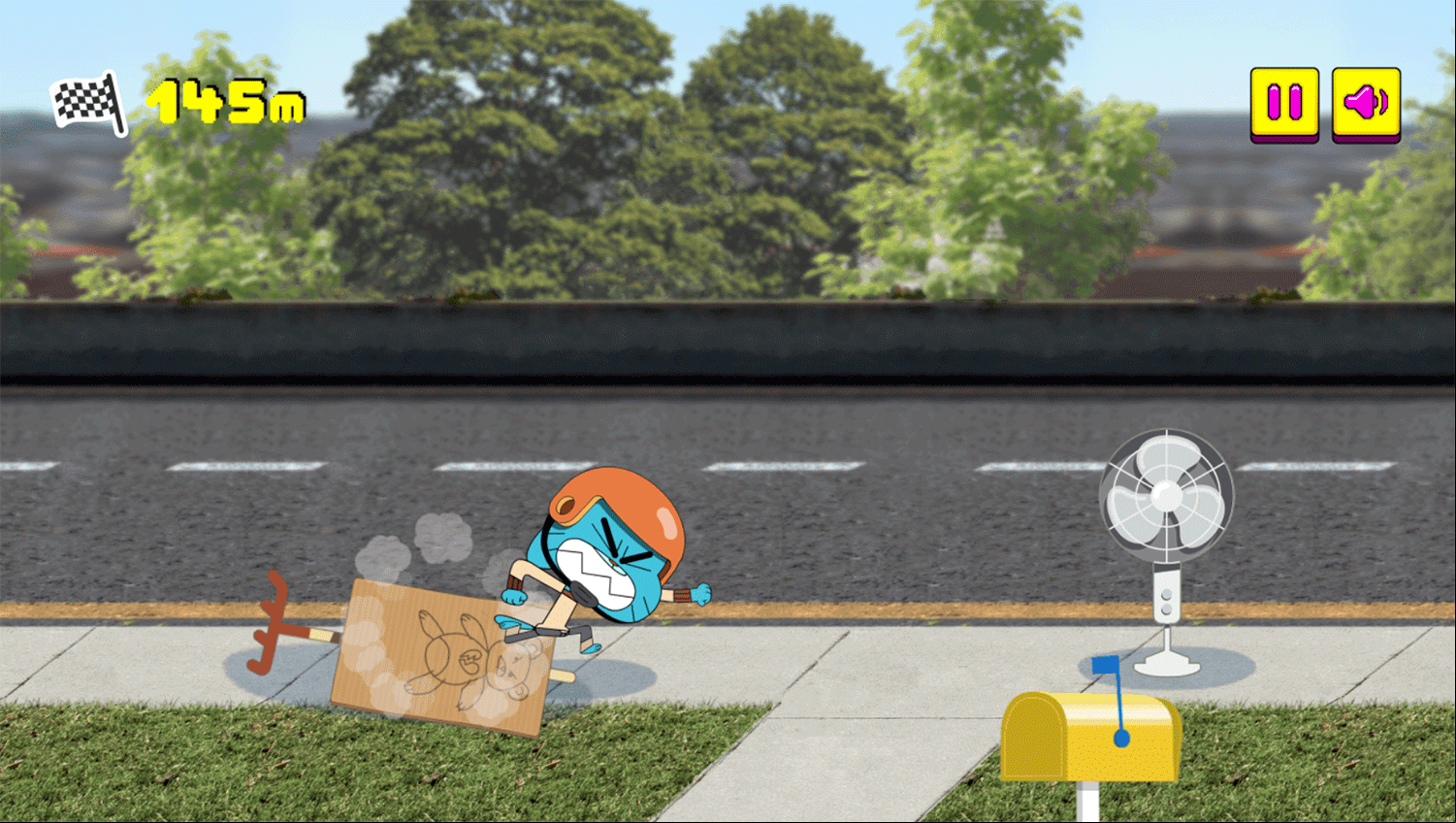 Amazing World of Gumball Go Long Game Screenshot.