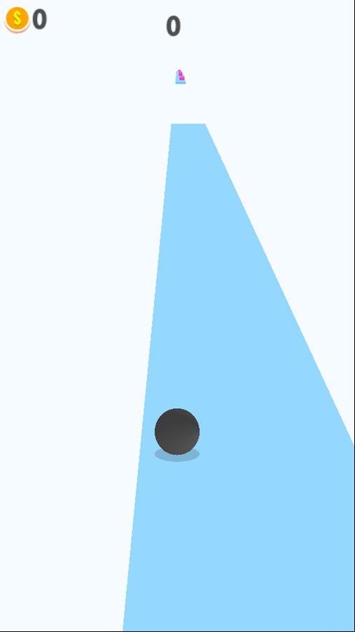 Ball Runner Game Start Screenshot.