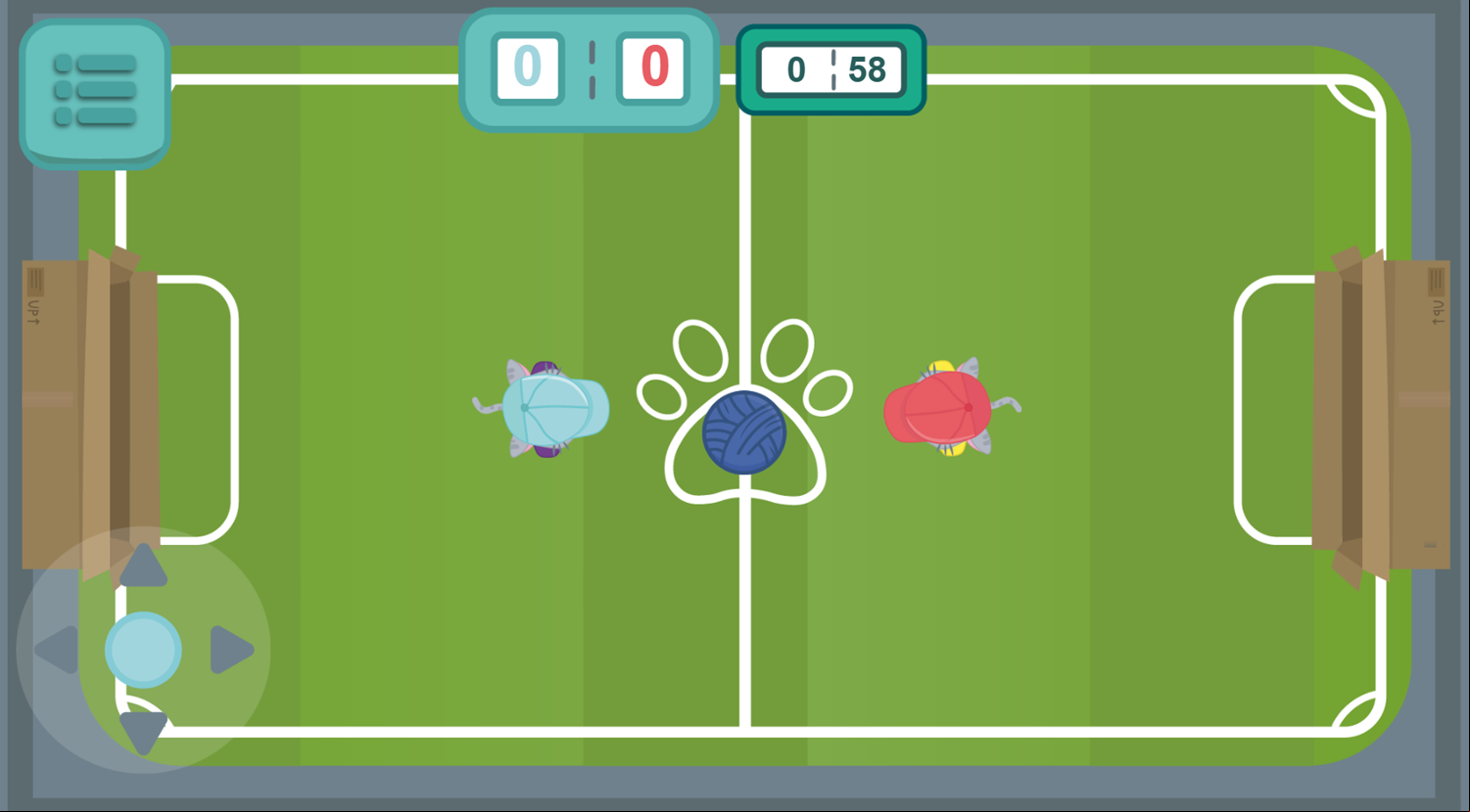 Cat Football Game Start Screenshot.
