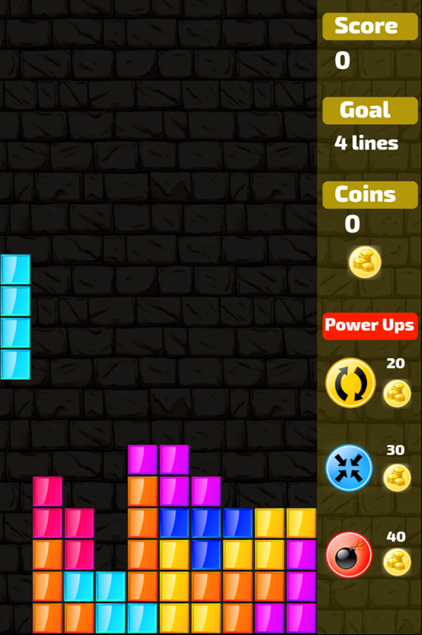 Chhota Bheem and Tetris Super League Game Level Play Screenshot.