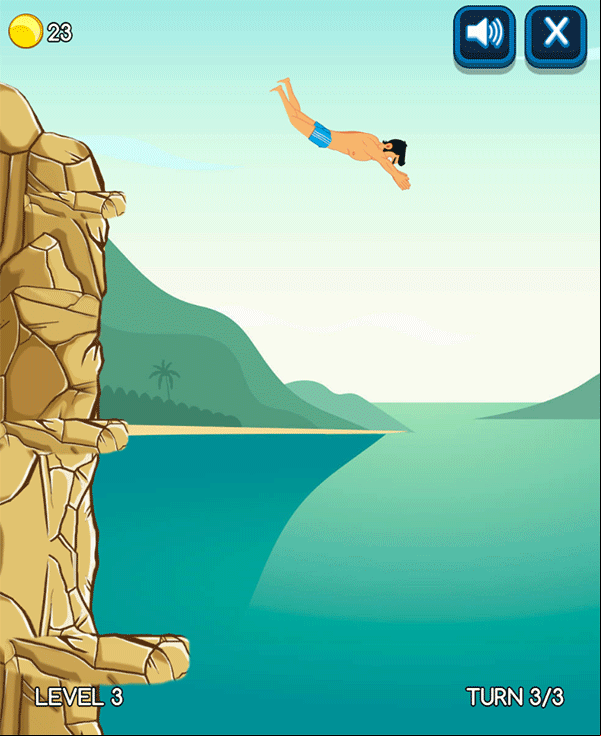 Cliff Diving Game  Screenshot.