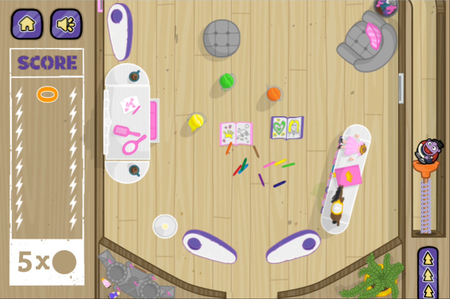 Crash and Bernstein Crash and Bernball Game Jasmine's Room Bottom Screenshot.