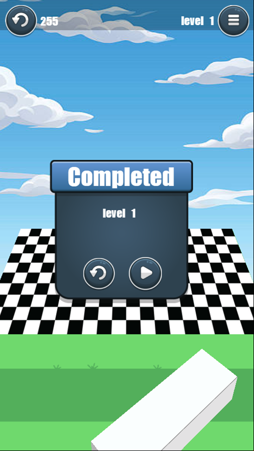 Cube Runner Adventure Game Level Completed Screenshot.