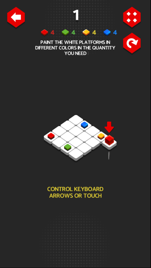 Cubic Lands Game How to Play Screen Screenshot.