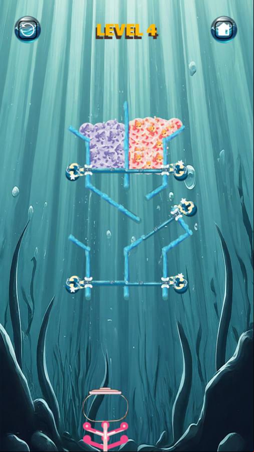 Fish Divider Game Next Level Screenshot.