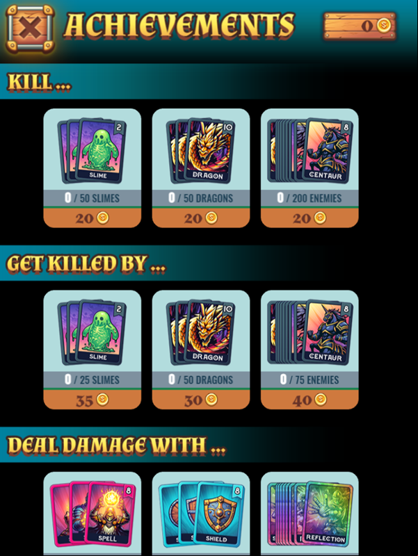 Flames and Fortune Game Achievements Screenshot.