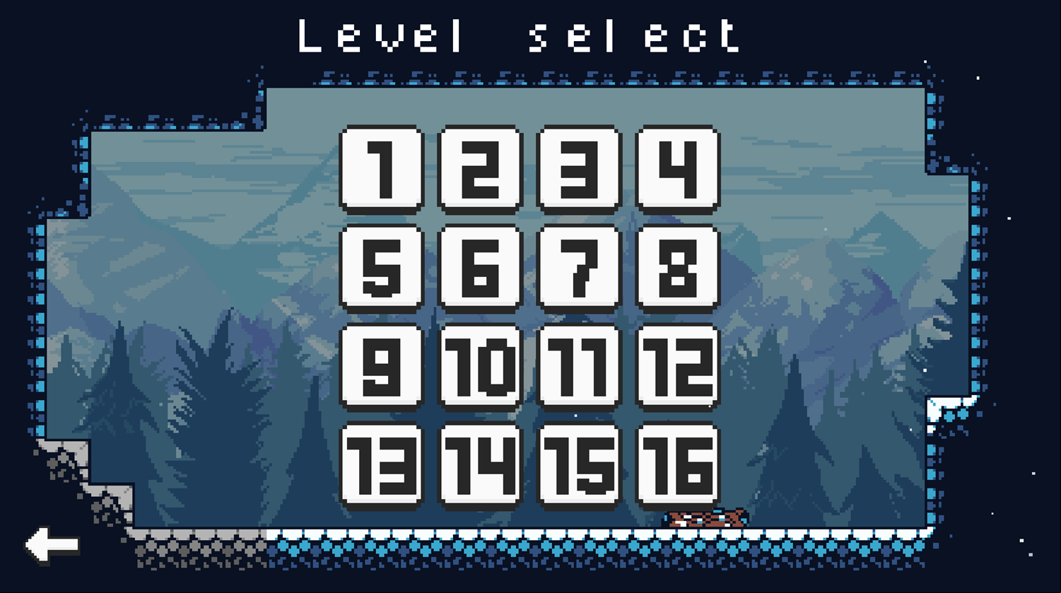 Frostbound Game Level Select Screen Screenshot.
