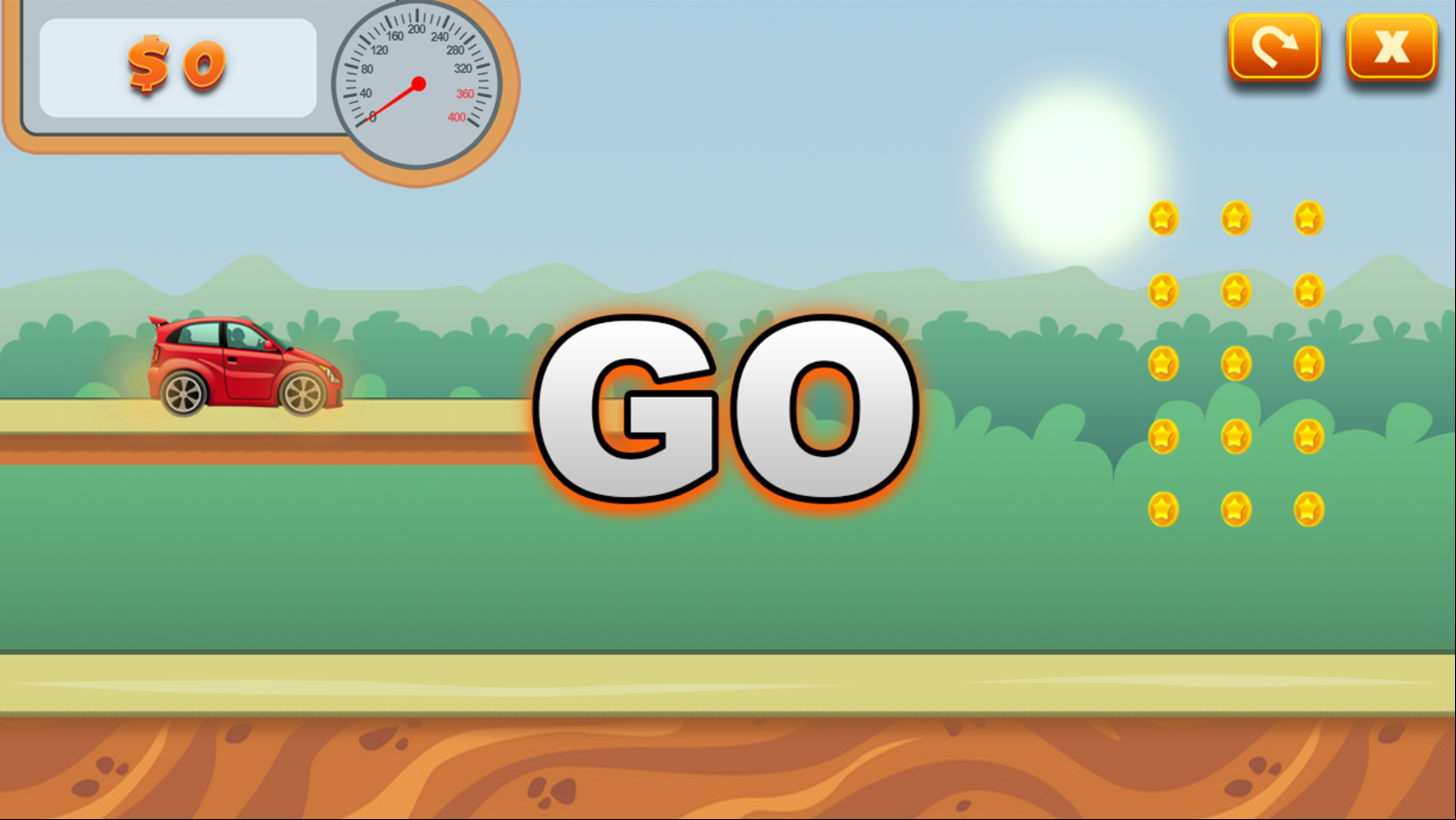 Fun Racer Drawing Path Game Level Start Screenshot.