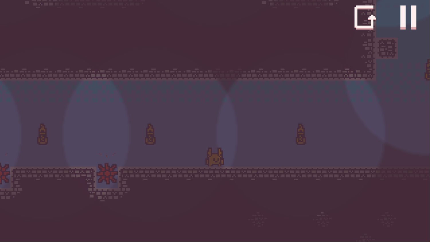 GemRise Adventure Game Level With Unlit Torches Screenshot.