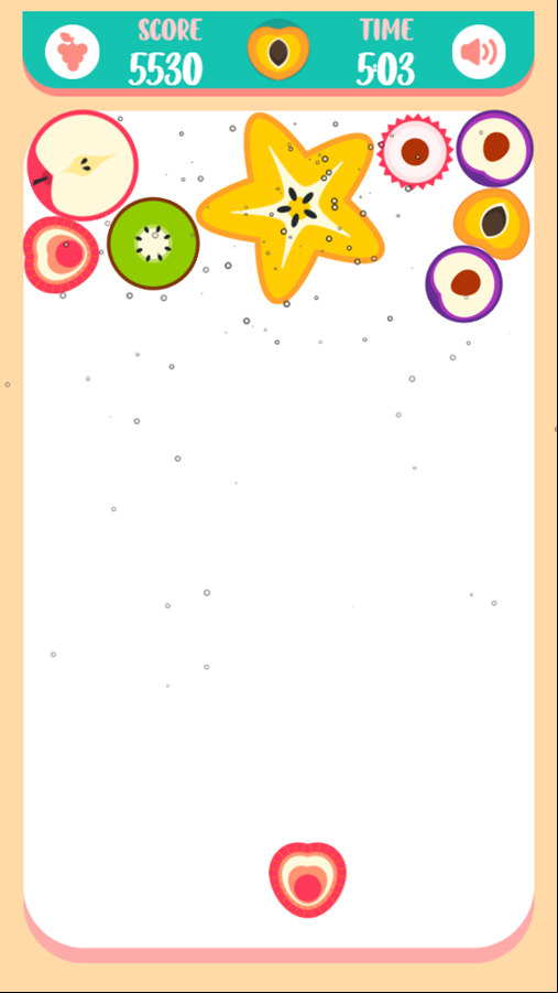 Gravity Fruit Merge Game Play Screenshot.