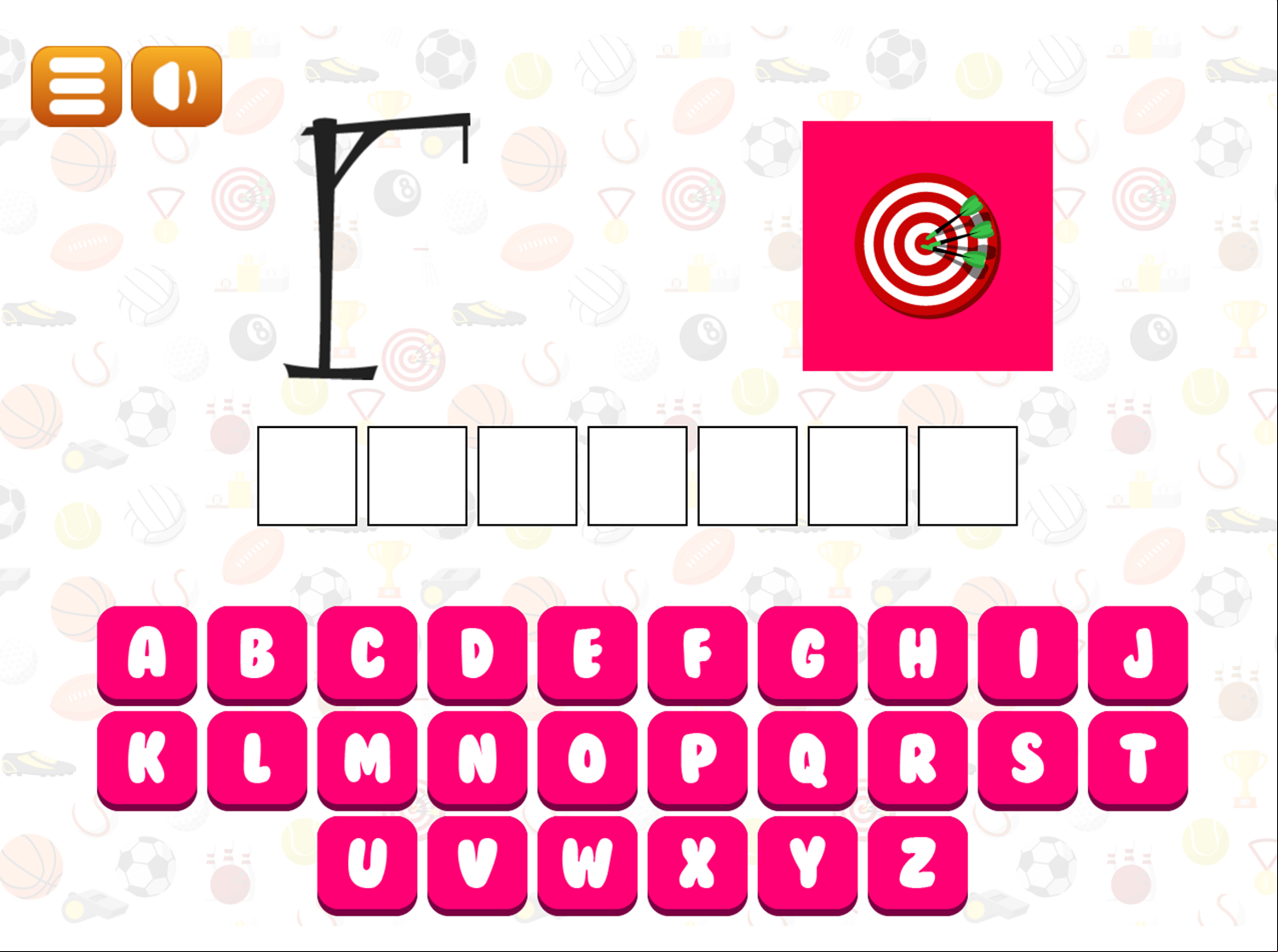 Hangman for Kids Sport Version Game Next Level Screenshot.