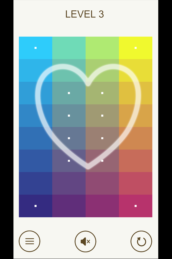 I Love Hue Game Level Solved Screenshot.