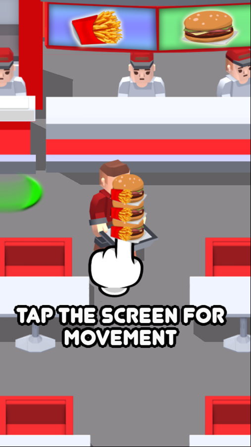 Idle Waiter Tycoon Game Tap To Move Screenshot.