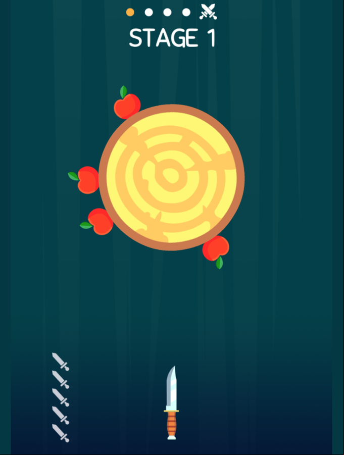 Knife Hit Game Screenshot.