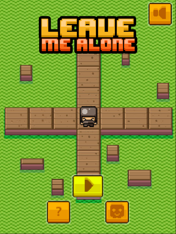Leave Me Alone Game Welcome Screen Screenshot.