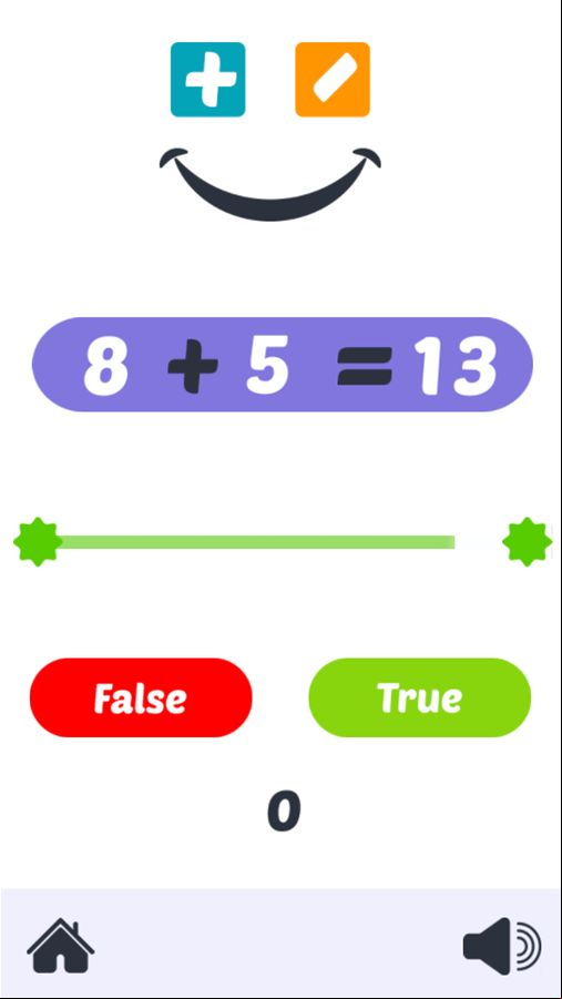 Math Challenge Game Start Screenshot.