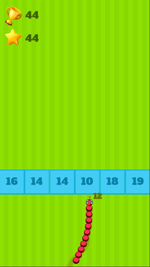 Math Snake Game Play Screenshot.