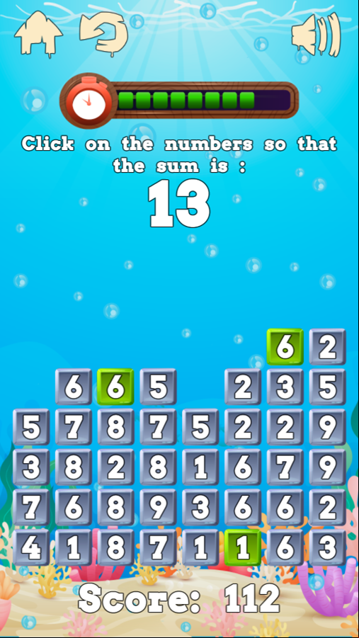 Math Sum Challenge Game Play Screenshot.