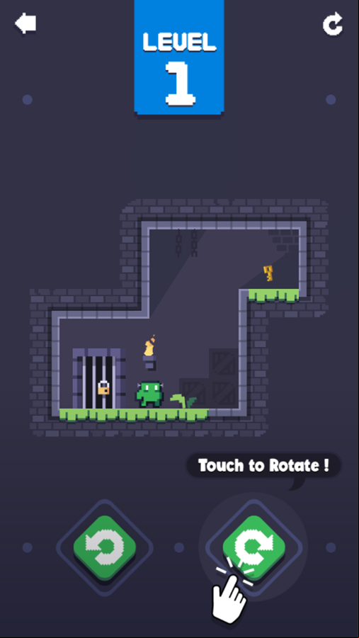 Monster Escape Game Level Start Screenshot.
