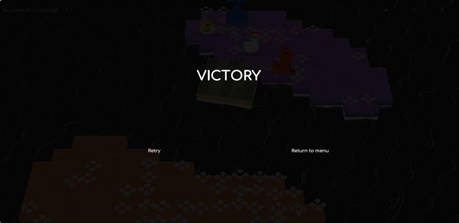 On Off Boat Game Level Beat Screen Screenshot.