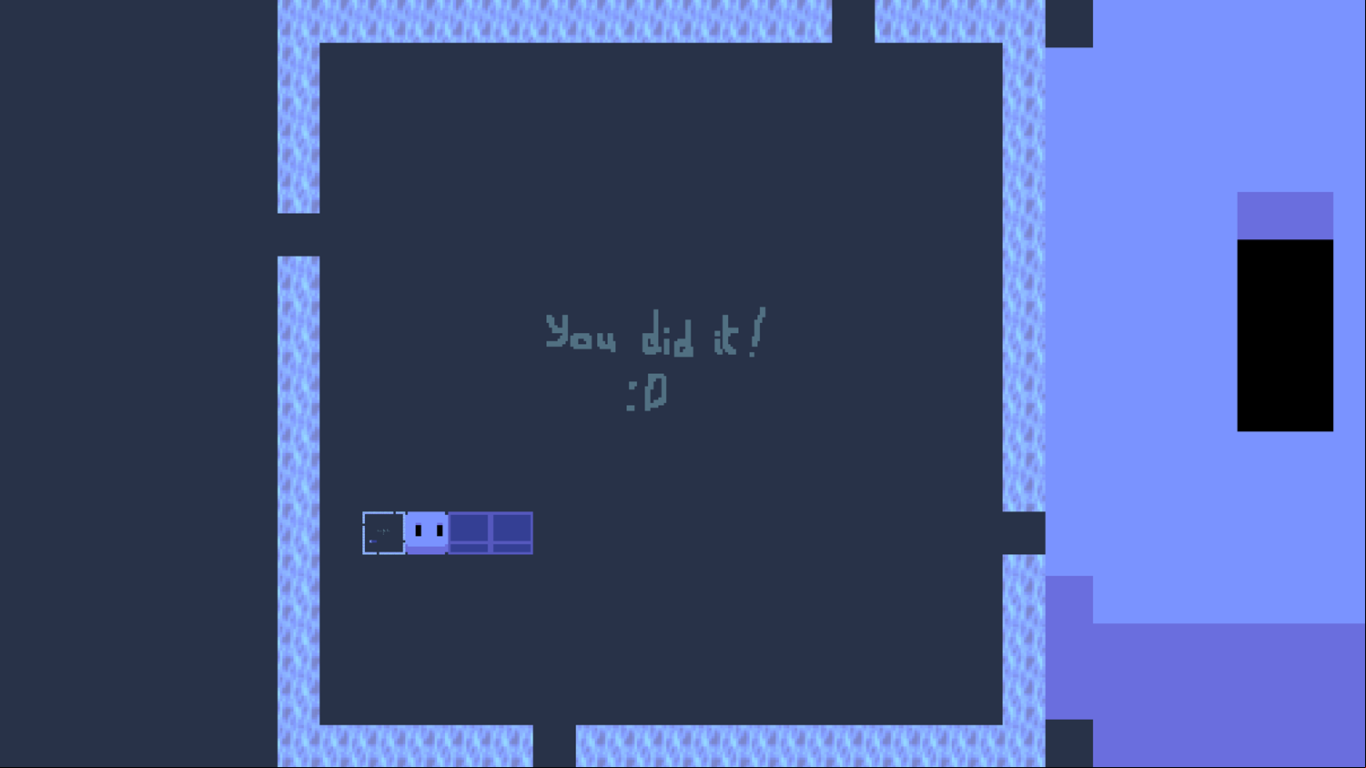Physics Breaking Boxes Game Complete Screenshot.