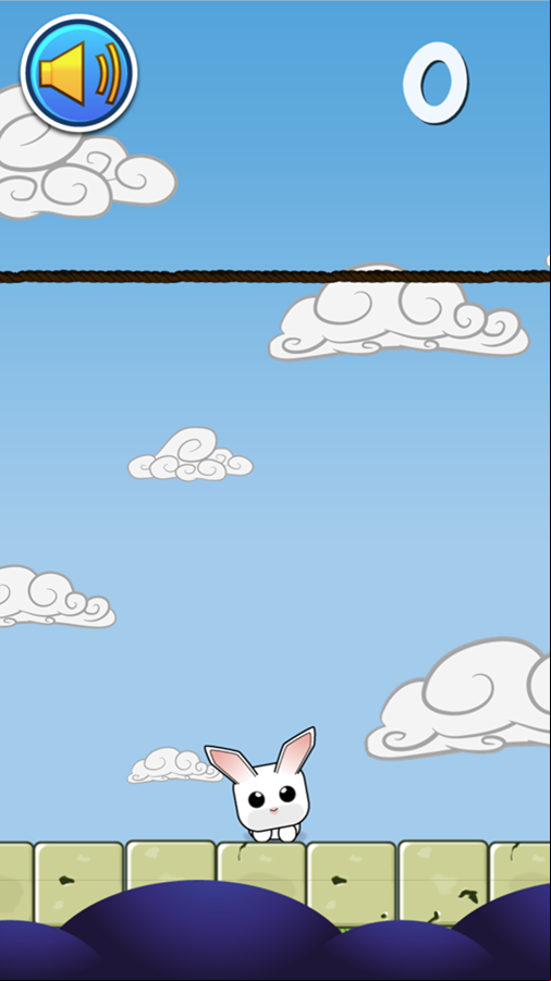 Rabbit Jump Game Welcome Screen Screenshot.