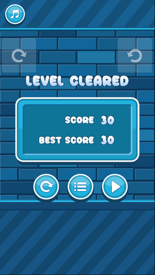 Shape Balance Game Level Complete Screenshot.