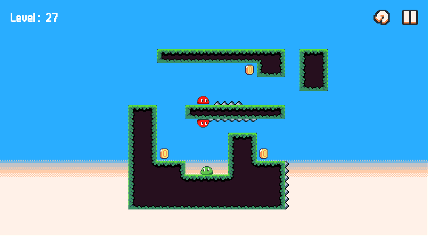 Slime Rocket Game Final Level Screenshot.