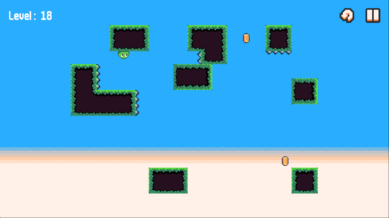 Slime Rocket Game Level Challenge Screenshot.