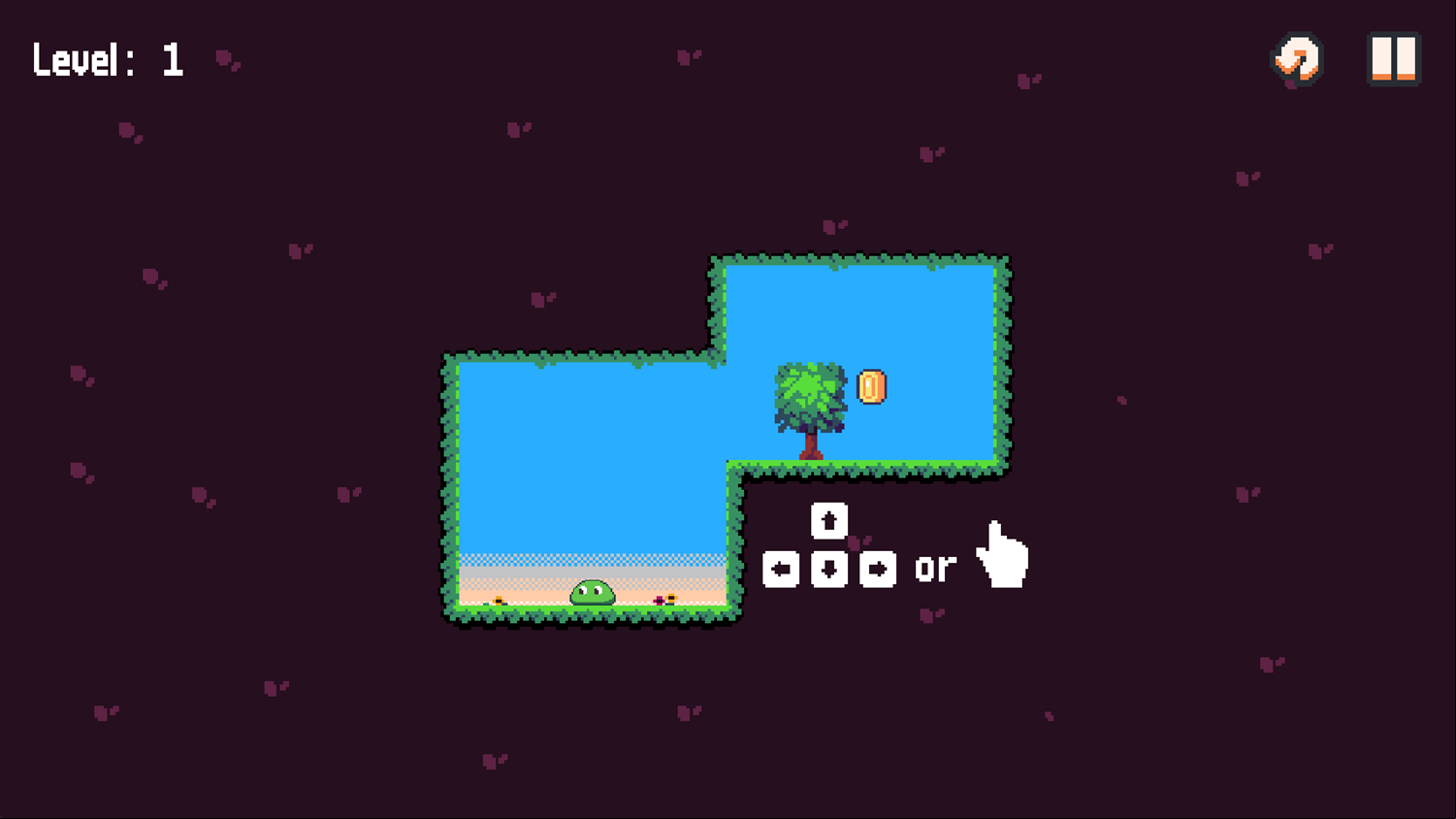 Slime Rocket Game Level Start Screenshot.