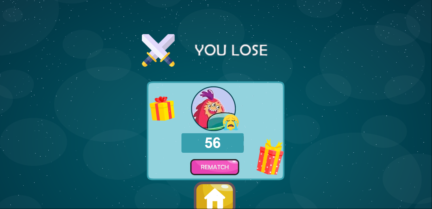 Snaklaus Game You Lose Screen Screenshot.