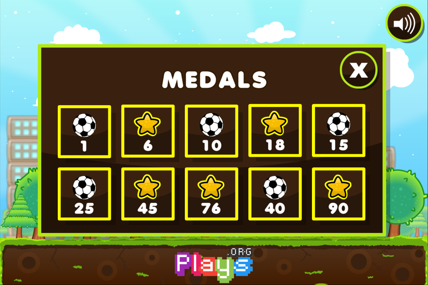 Super Soccer Star 2 Game Medals Screen Screenshot.