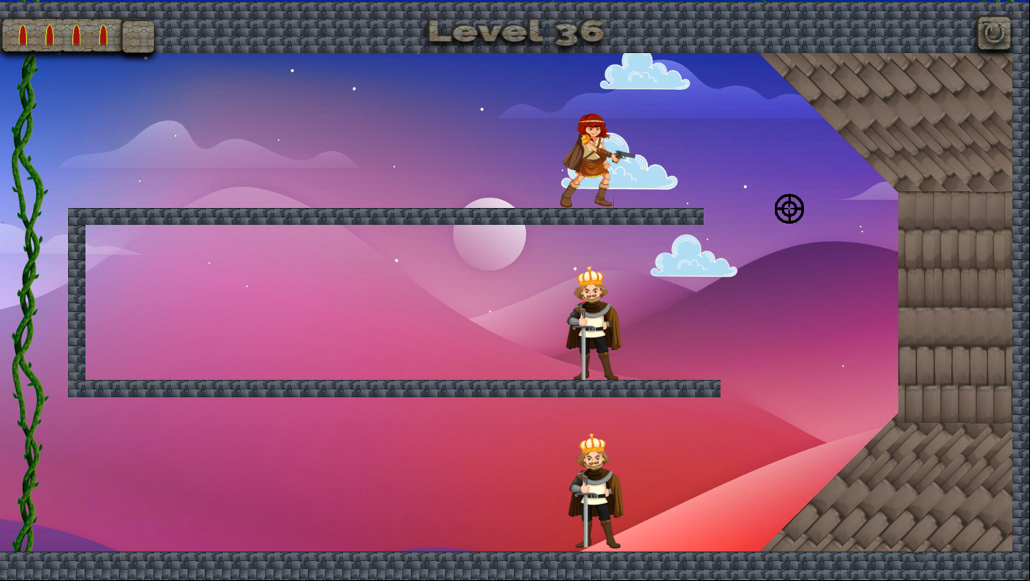 Target Triumph Game Level With Two Kings Screenshot.