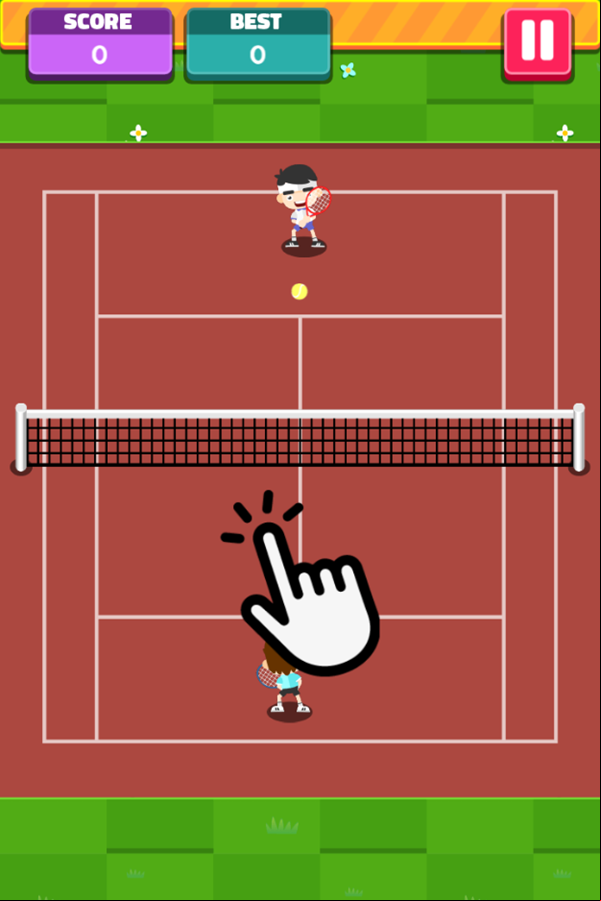 Tennis Game Start Screenshot.