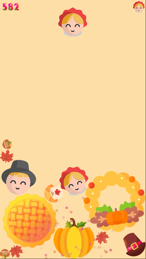 Thanksgiving Suika Game Progress Screenshot.
