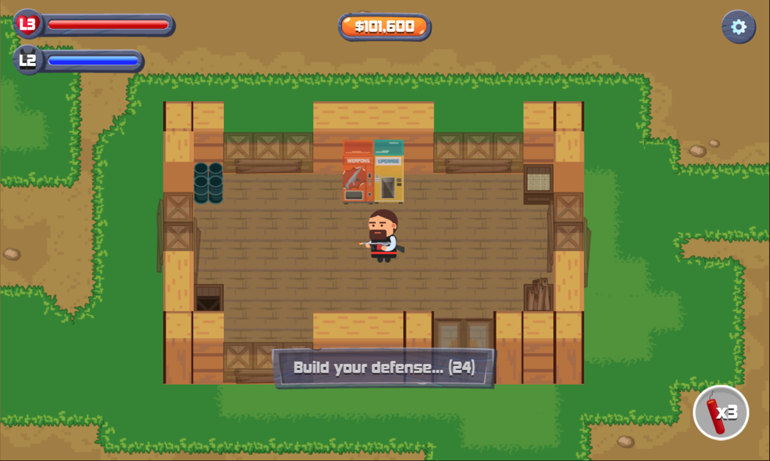 Zombie Attack Game Build Your Defense Screen Screenshot.